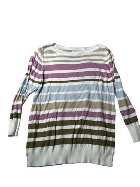 Striped Lightweight Boatneck Sweater